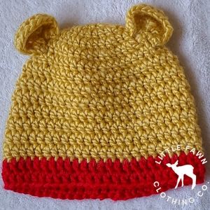 Baby Crochet Knit Pooh Hat (3-6m)
